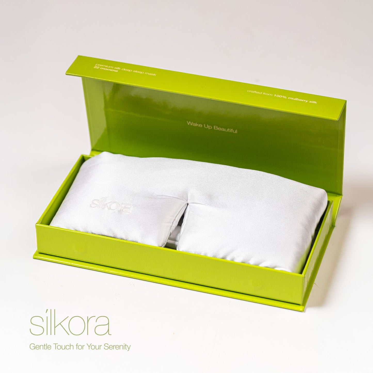 Silkora Premium Silk Deep Sleep Mask - 22 Momme 100% Mulberry Silk - Sleep Eye Mask for Men & Women - Off-White