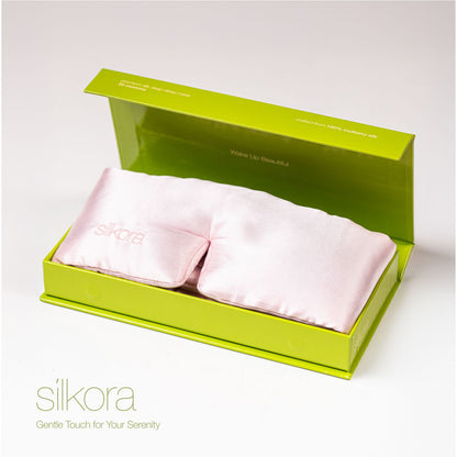 Premium Silk Deep Sleep Mask - Lotus Pink