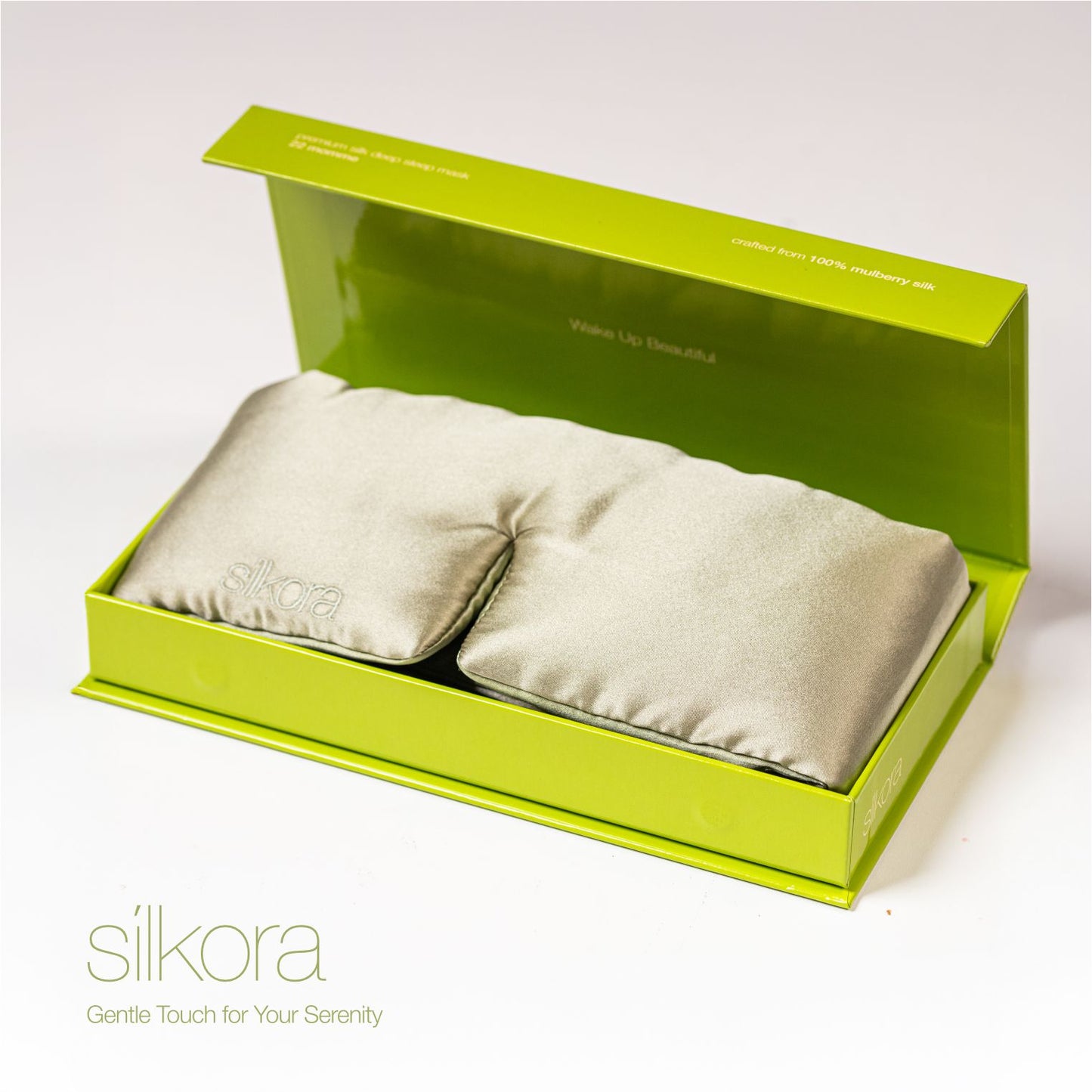 Premium Silk Deep Sleep Mask - Olive Green