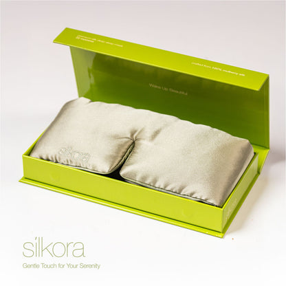 Premium Silk Deep Sleep Mask - Olive Green