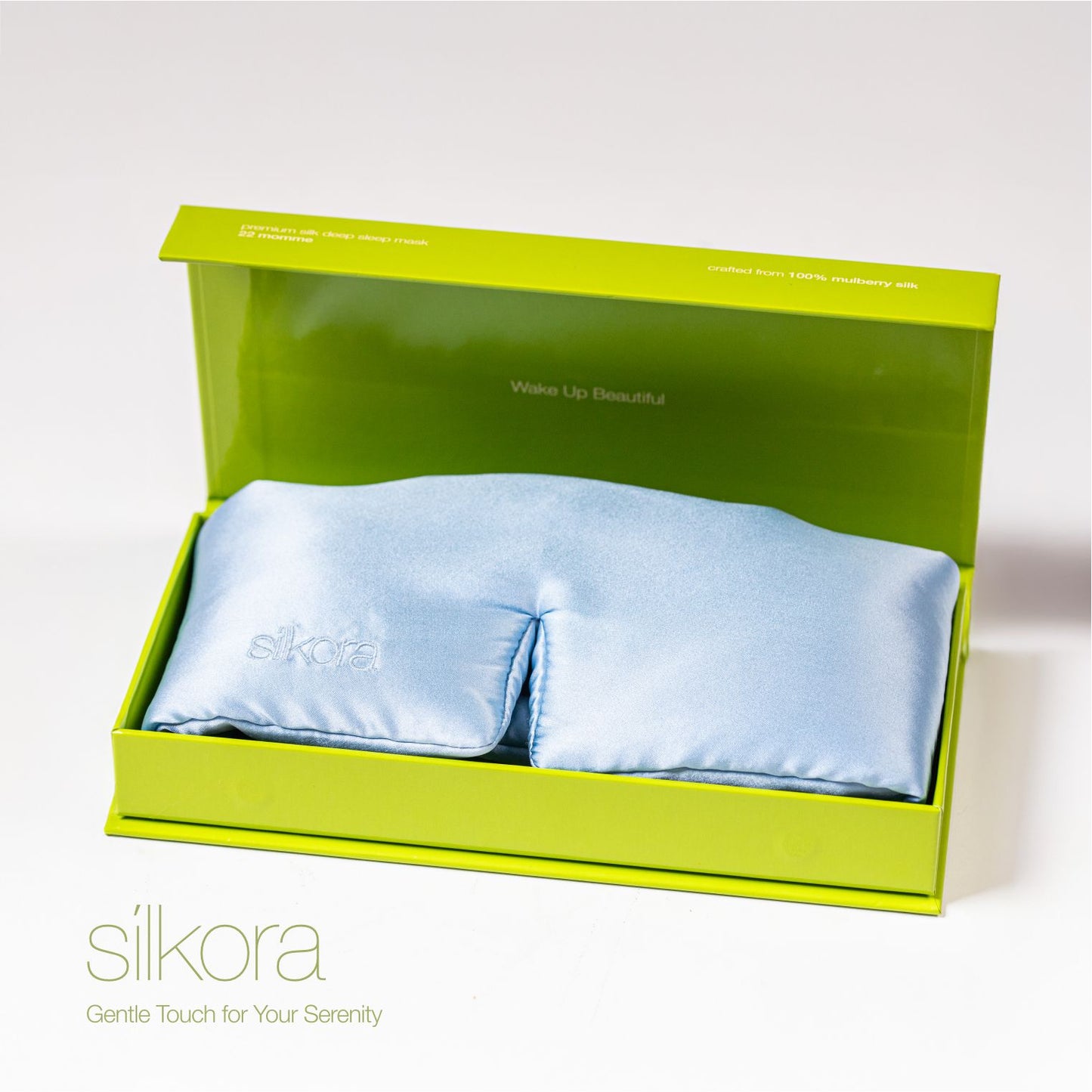 Premium Silk Deep Sleep Mask - Icy Blue