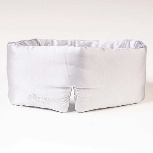 Premium Silk Deep Sleep Mask - Silver Grey