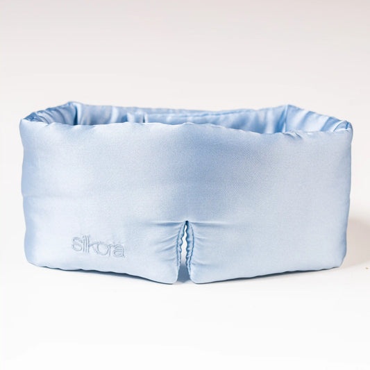 Premium Silk Deep Sleep Mask - Icy Blue